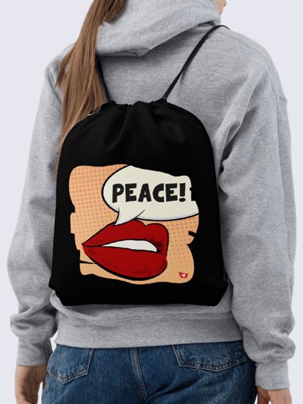 PREMIUM DRAWSTRING PACKBAG – PEACE product image (2)