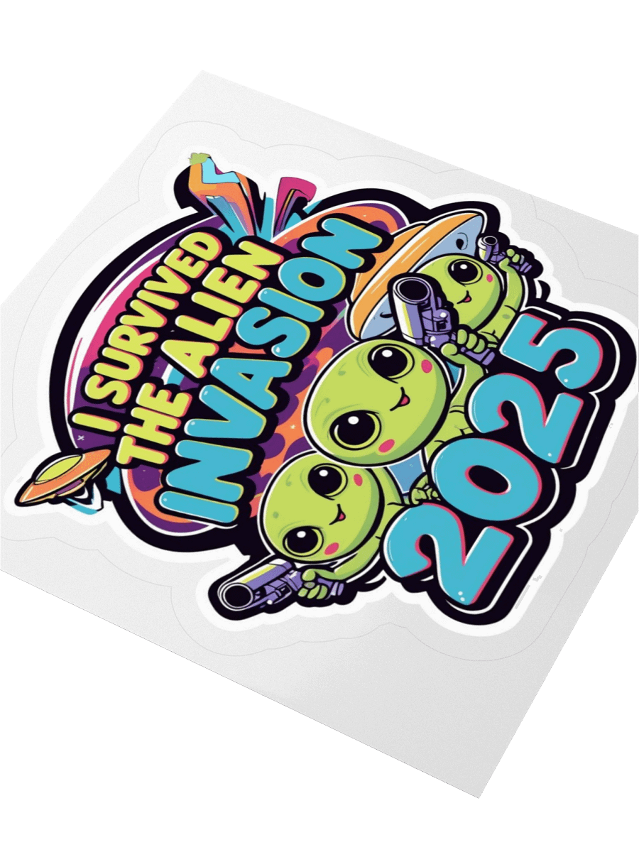 I Survived the Alien Invasion Sticker product image (7)