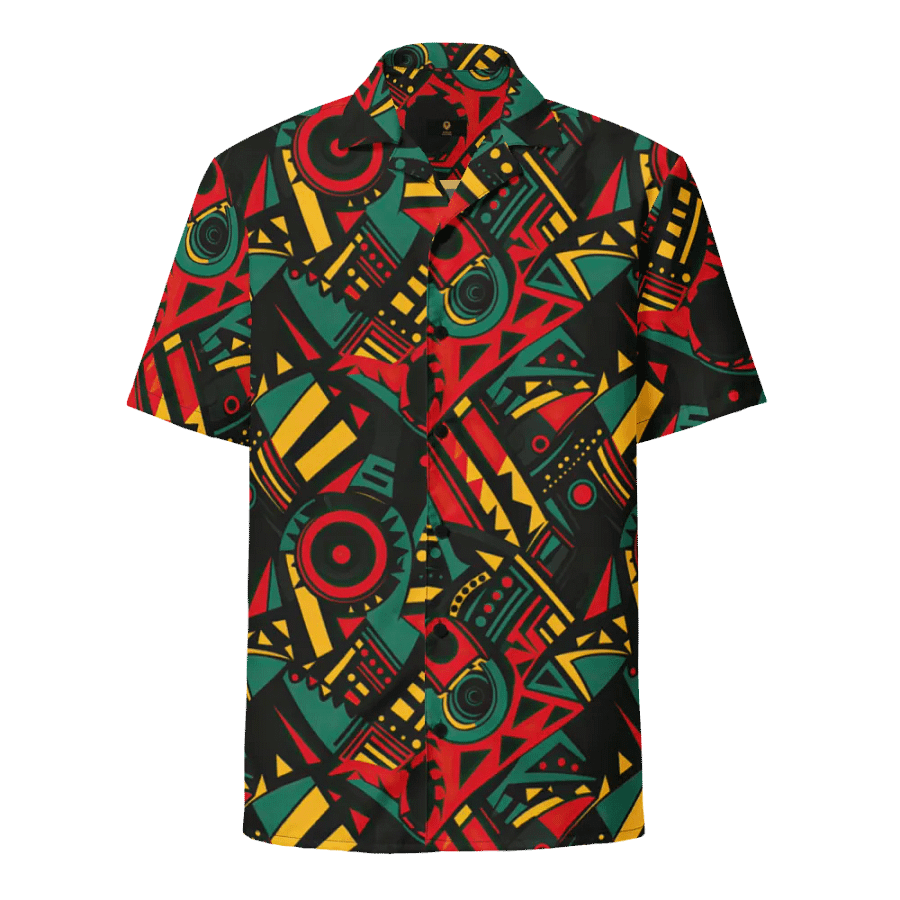 Heritage Breeze: African Black History Month Button-Down Shirt product image (6)