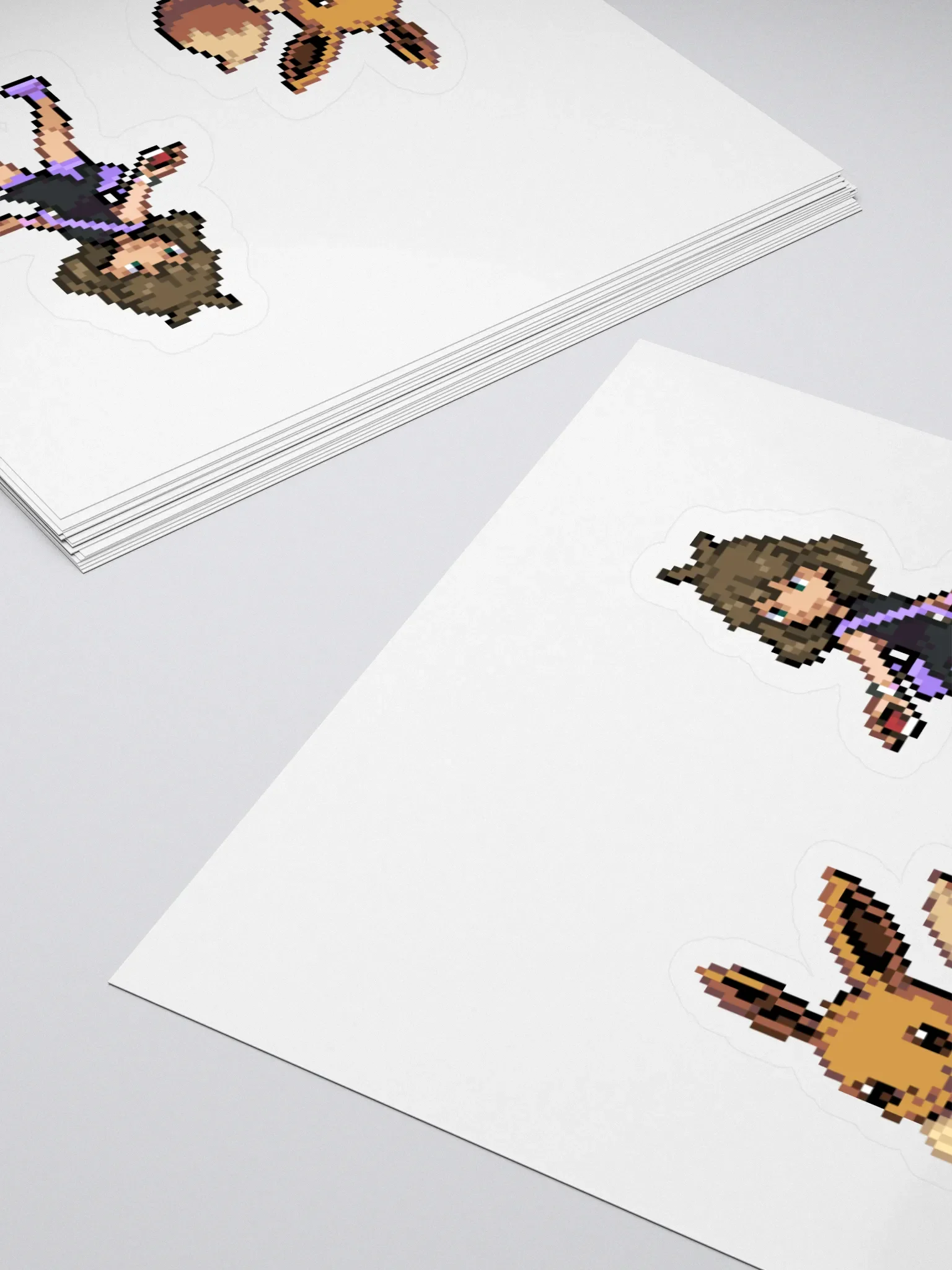 Pixel Art Pokemon Trainer & Eevee stickers product image (4)