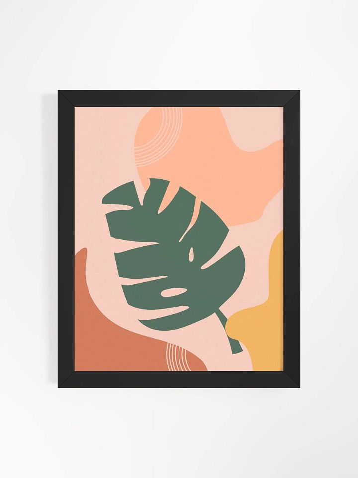 Modern Monstera Leaf Framed Art Print product image (8)