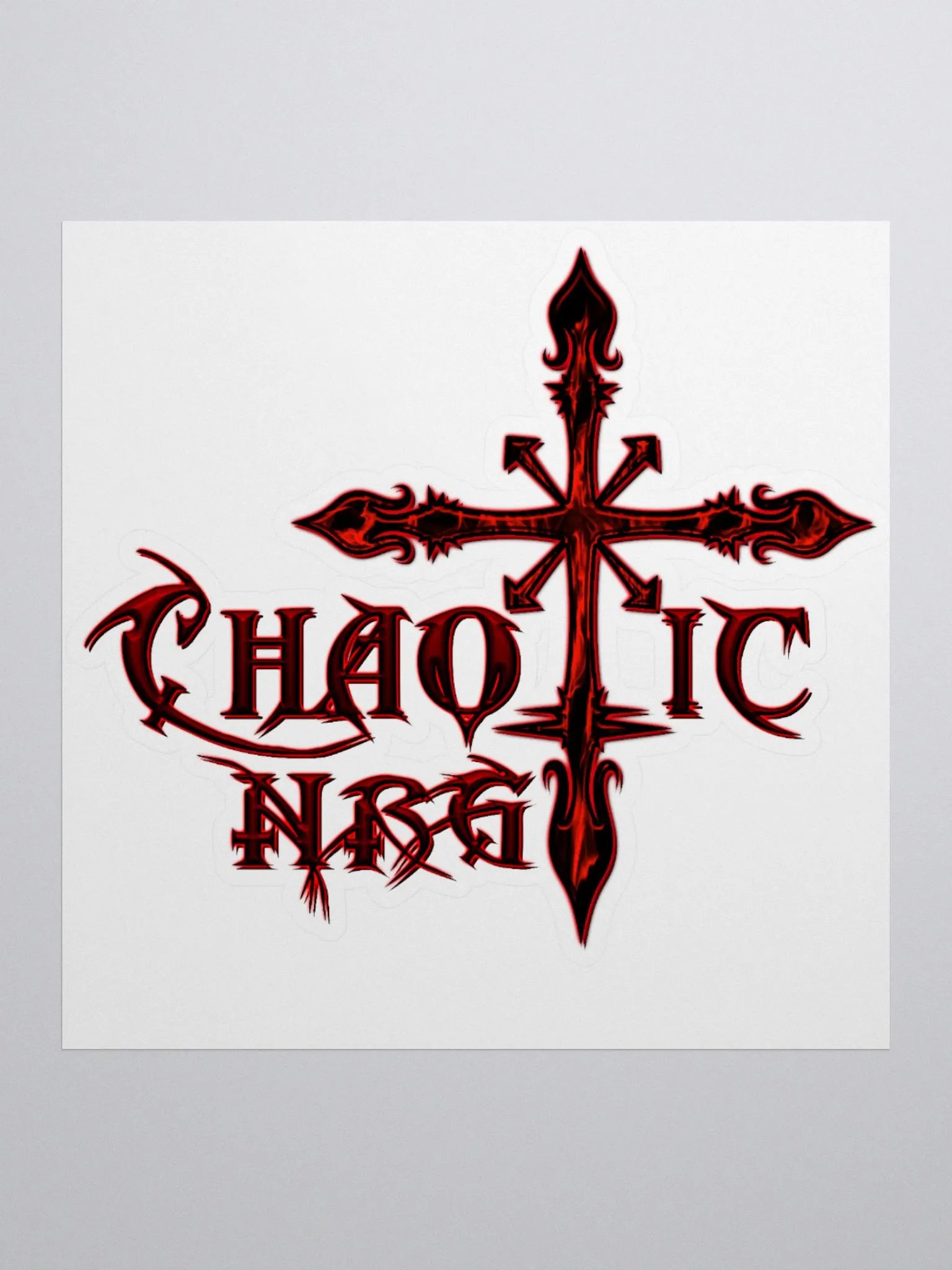 Gothic Chaos Cross Chaotic NRG Stickers product image (1)