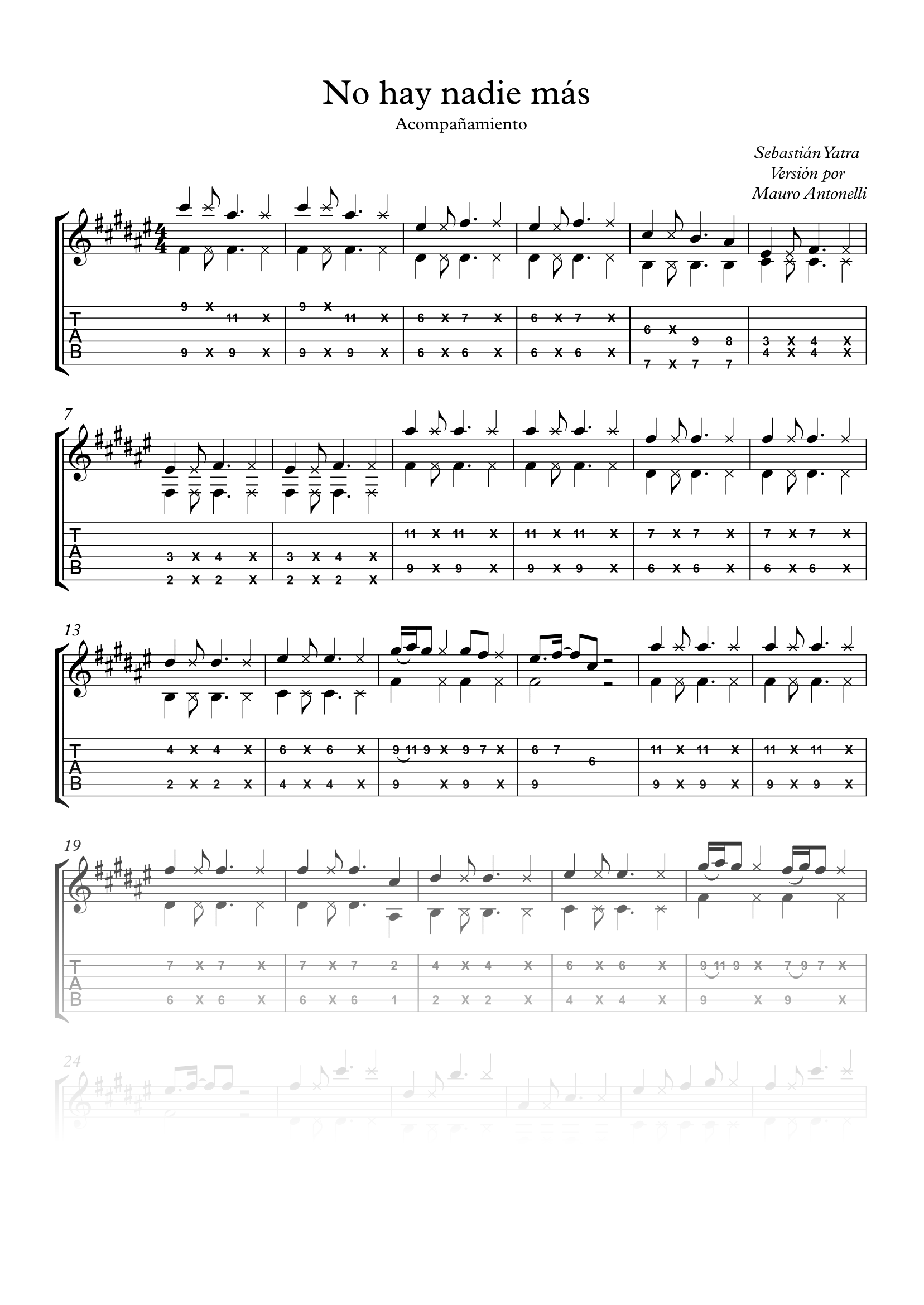 No hay nadie más - Partitura + Tabs Completas + Pista product image (2)