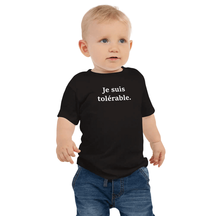 ''Tolérable'' T-shirt à manches courtes en jersey pour bébé product image (1)