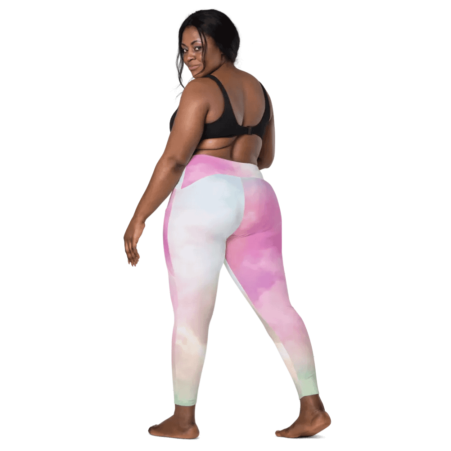 Blur cloud rainbow Design Leggings with Pocket - V4 product image (2)