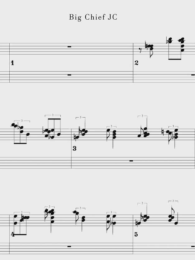 Big Chief JC - Piano sheet music product image (1)