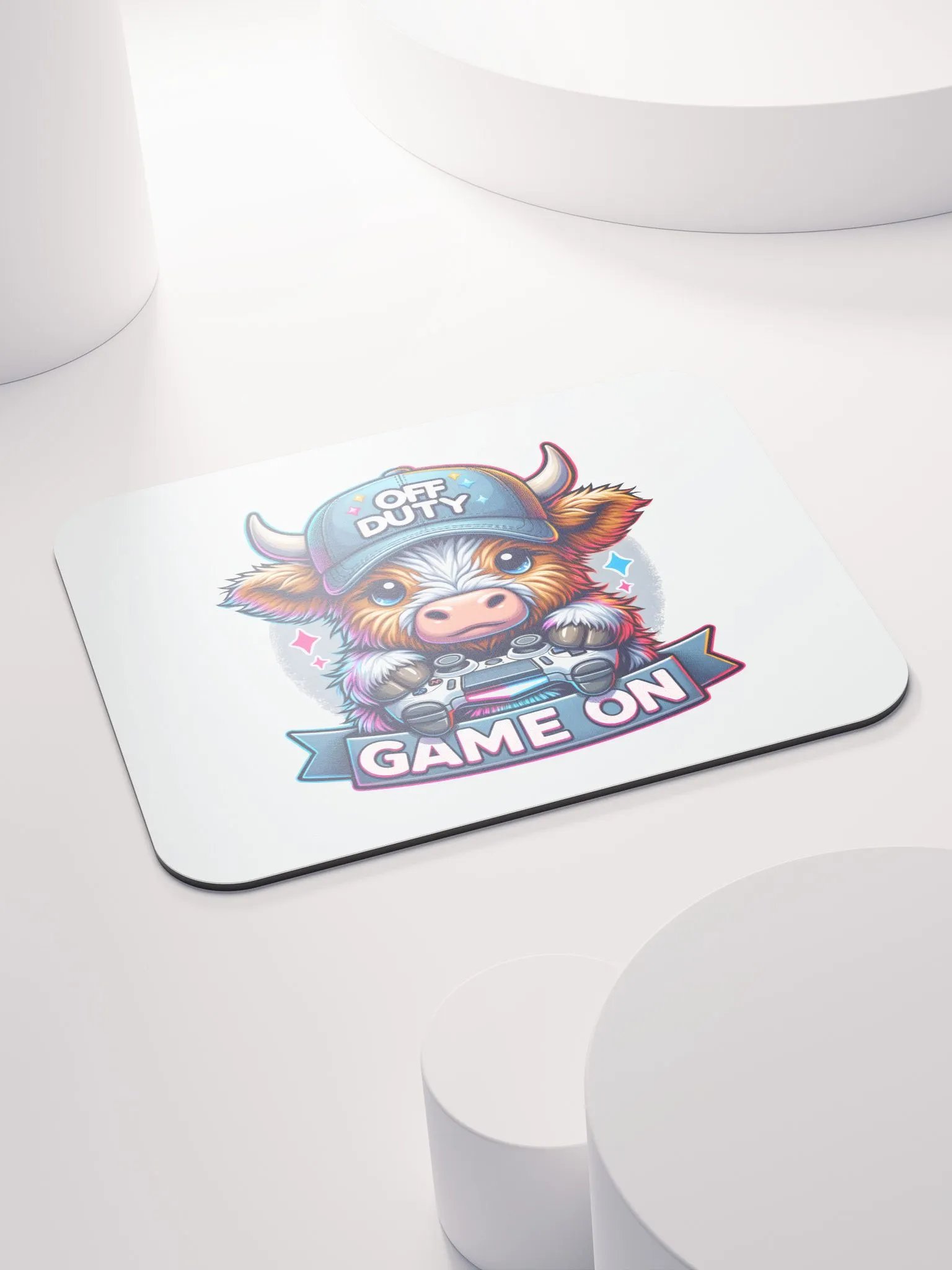 Game On Off Duty Highland Cow Mouse Pad product image (4)