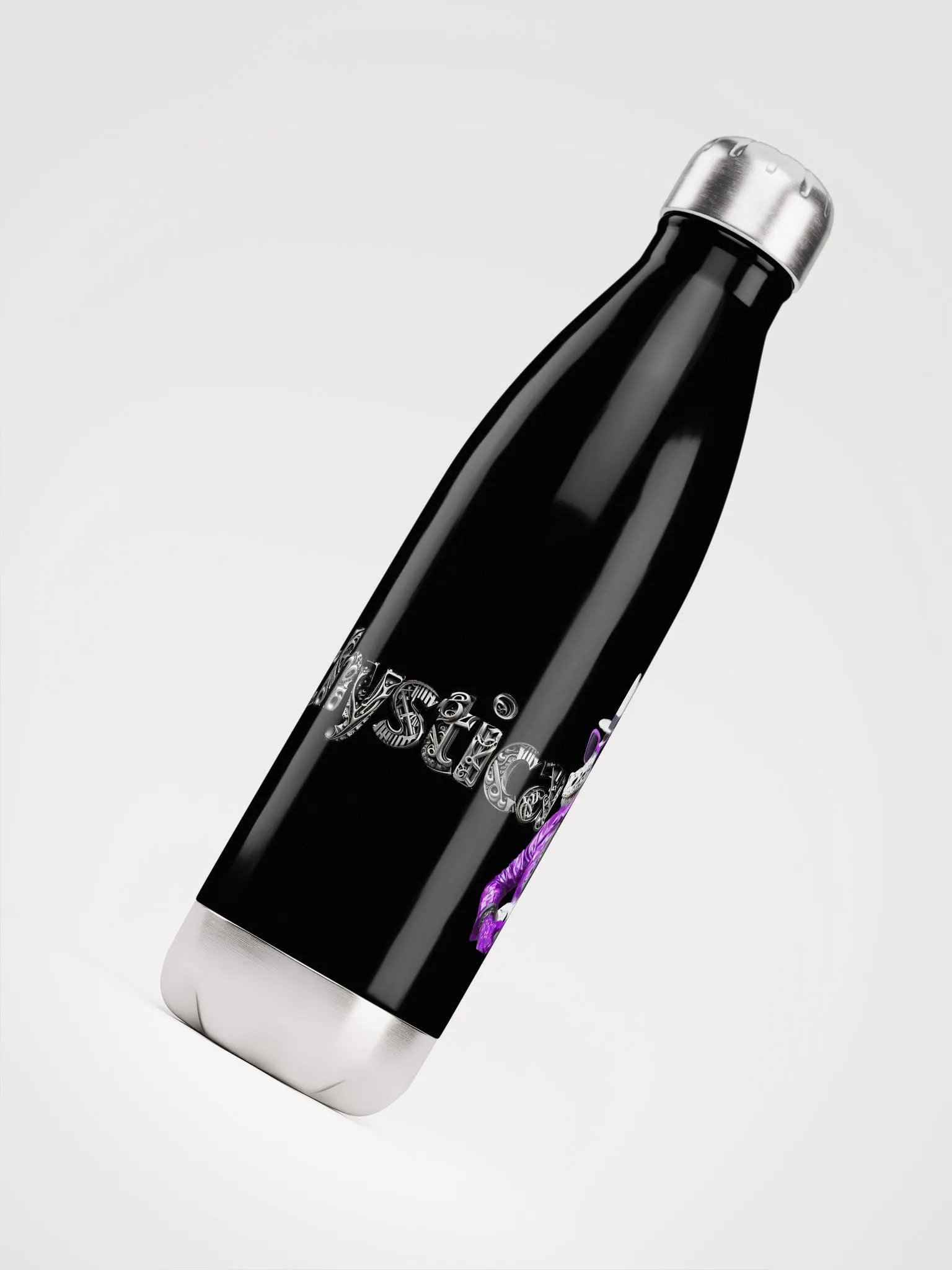 Stainless Steel Water Bottle: Rock On Dragon with Guitar product image (8)