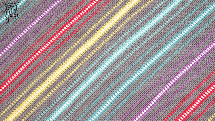 Watercolor Skies - Corner to Corner Rainbow Moss Stitch Afghan - PDF Crochet Pattern & Video Tutorial product image (2)