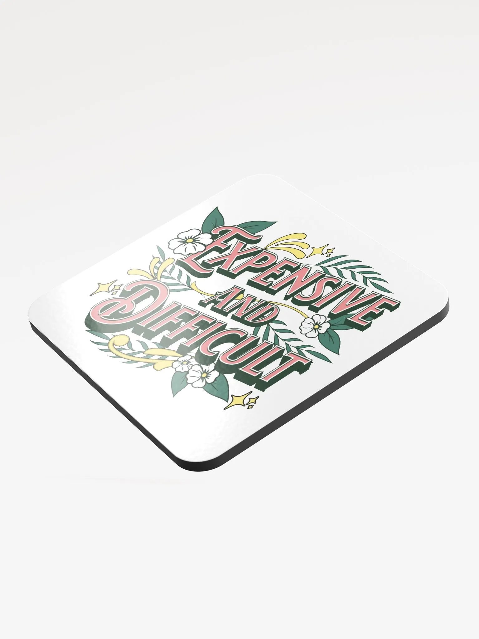 Expensive And Difficult Ornate Glossed Coaster product image (4)