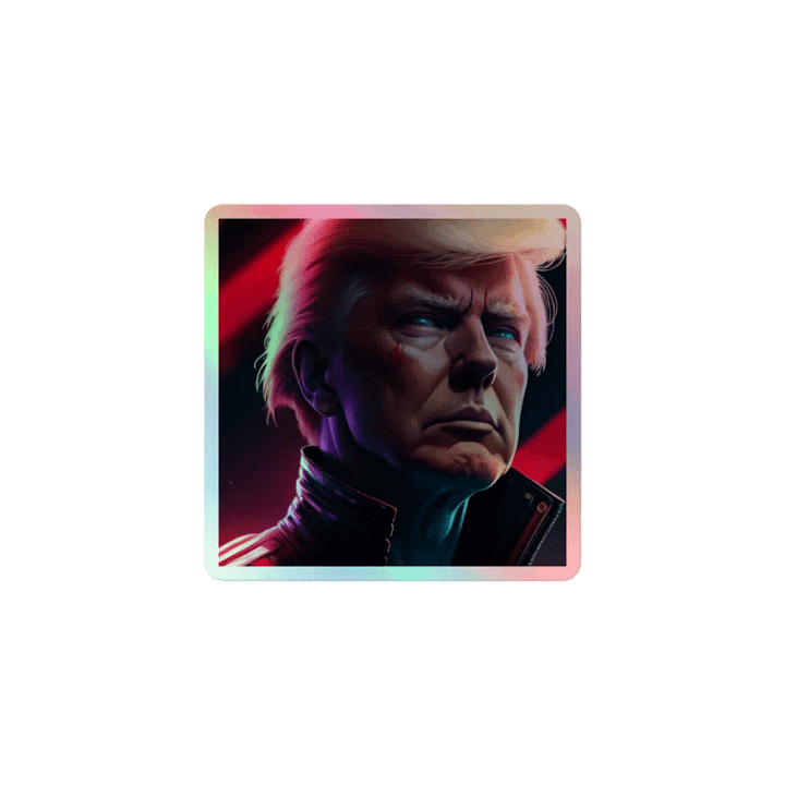 Fight Club Trump Holographic Sticker product image (1)