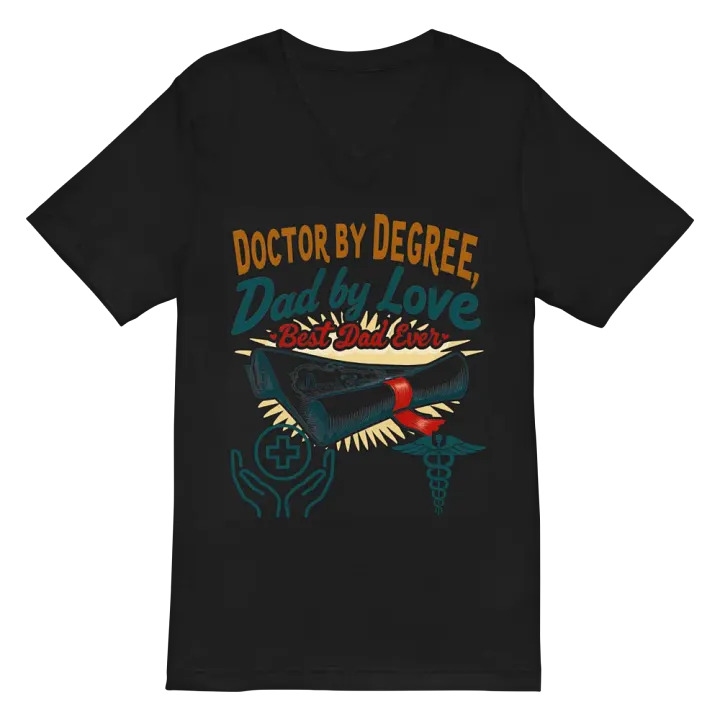 Doctor by Degree, Dad by Love v-neck tee product image (3)