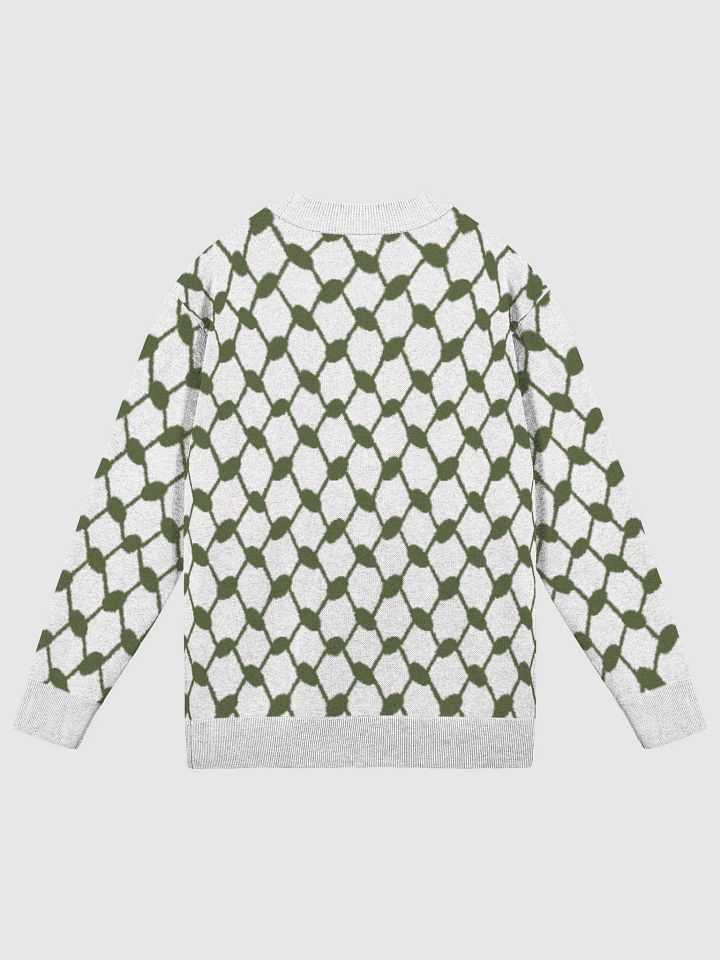 Olive Green Keffiyeh Woman Cardigan product image (2)