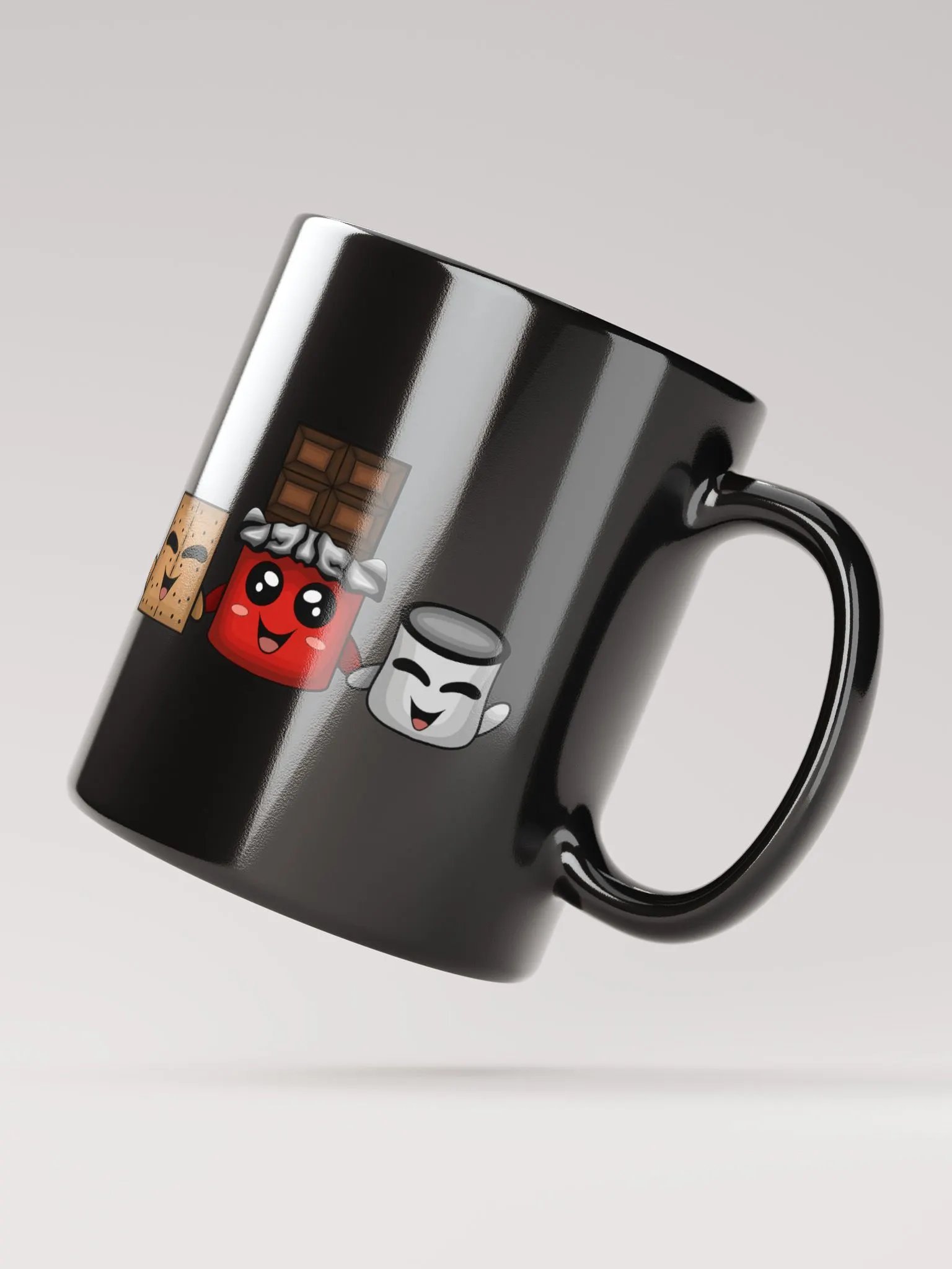 Smores Friends V1 Black Glossy Mug product image (3)