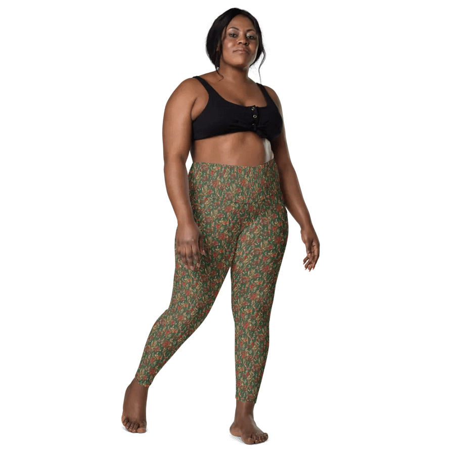 Brown All-Over Print Leggings with Pockets product image (5)