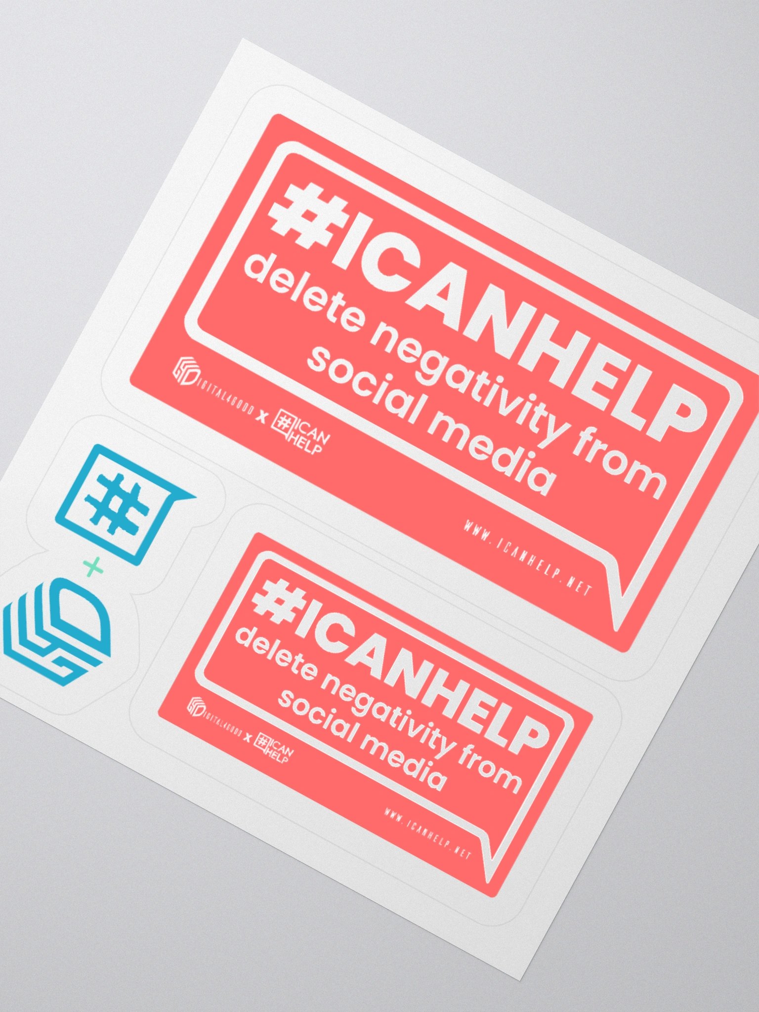 #ICANHELP Delete Negativity From Social Media Stickers product image (6)