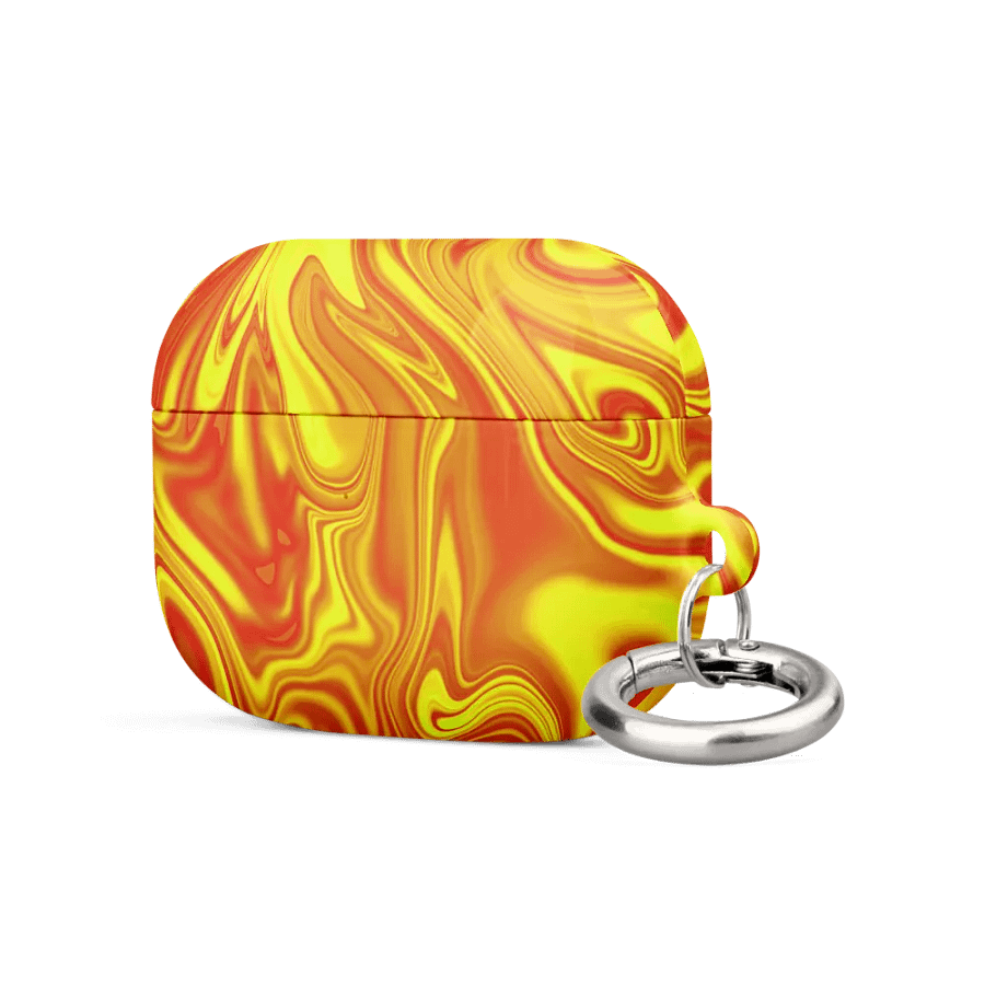 Case for AirPods® - Yellow and Red Digital Fluid Art product image (5)