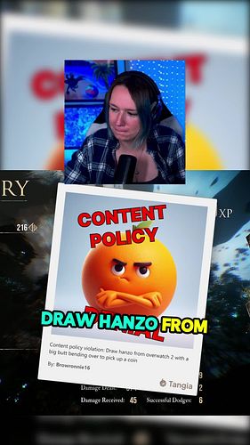 Would you like to talk about it @browronnie16 ? (go check him out, he's a great streamer! #contentpolicy #tangia #denied