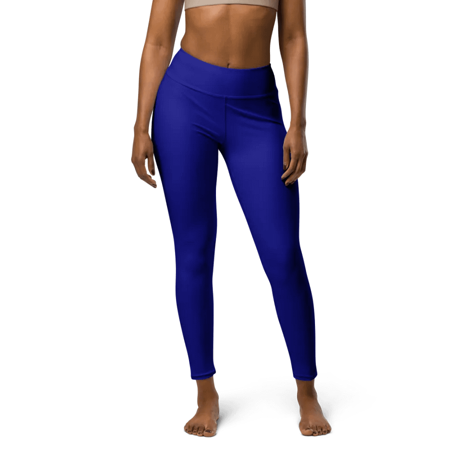 Plain Color Navy Blue Yoga Leggings product image (1)