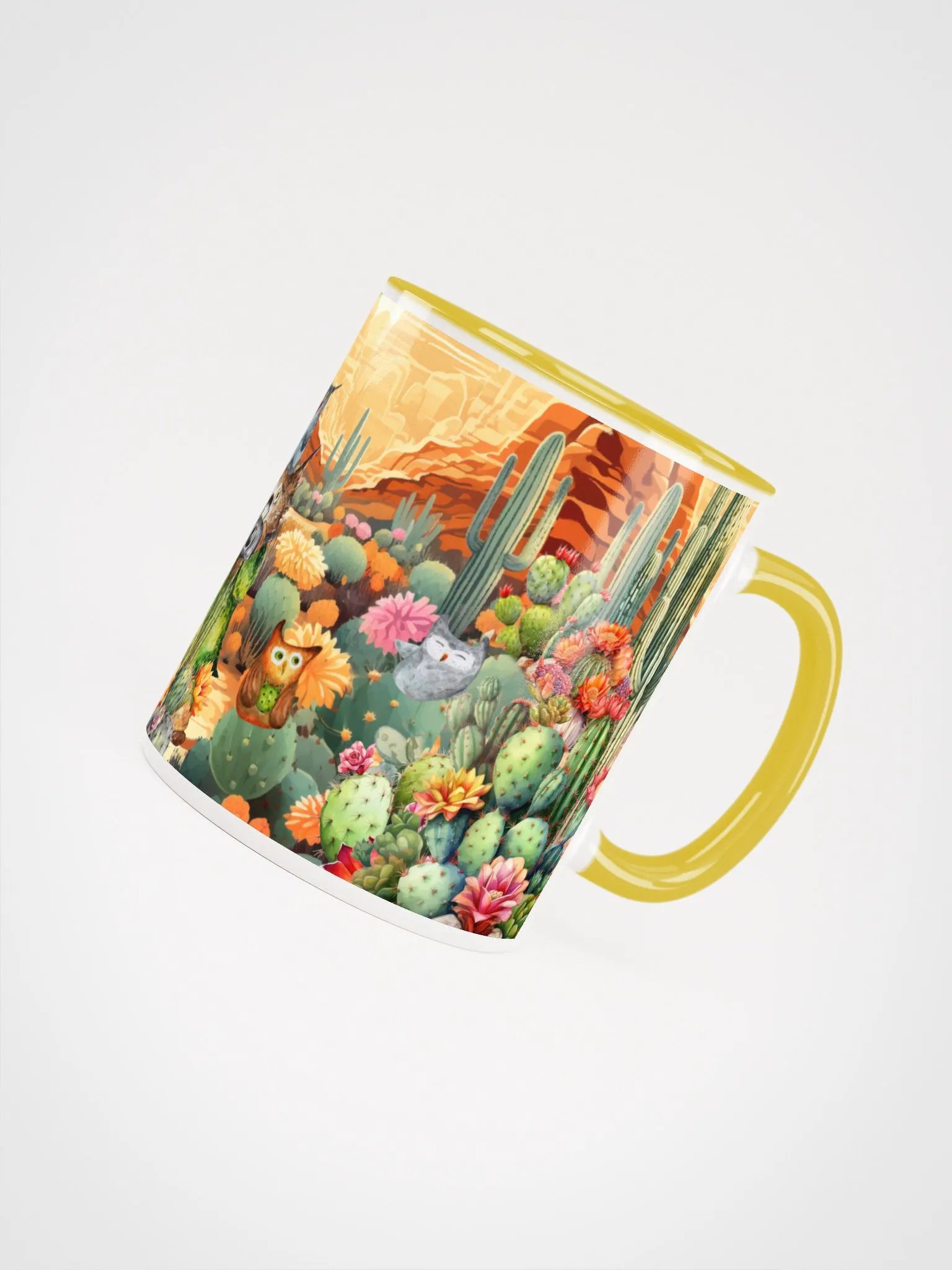 Desert Bloom: A Tale of Resilience Ceramic Mug | 11oz & 15oz | Nature-Inspired Drinkware product image (4)