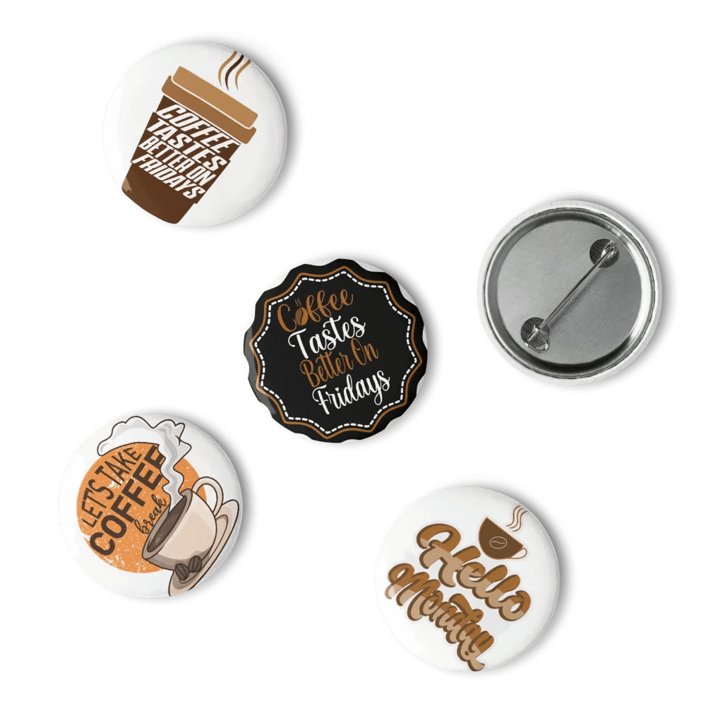 Friday Coffee Vibes Pin Button Set product image (15)