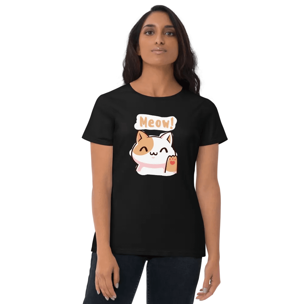 Meow! Cartoon Cat Women's T-Shirt product image (12)