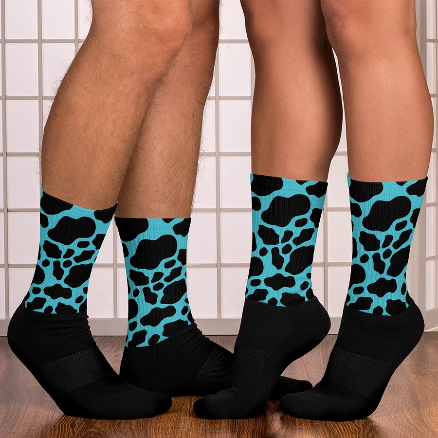 Cow Print Socks - Black & Blue product image (8)