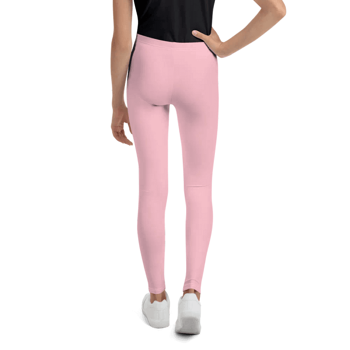 Youth Plain Color Pink Leggings Tights product image (2)