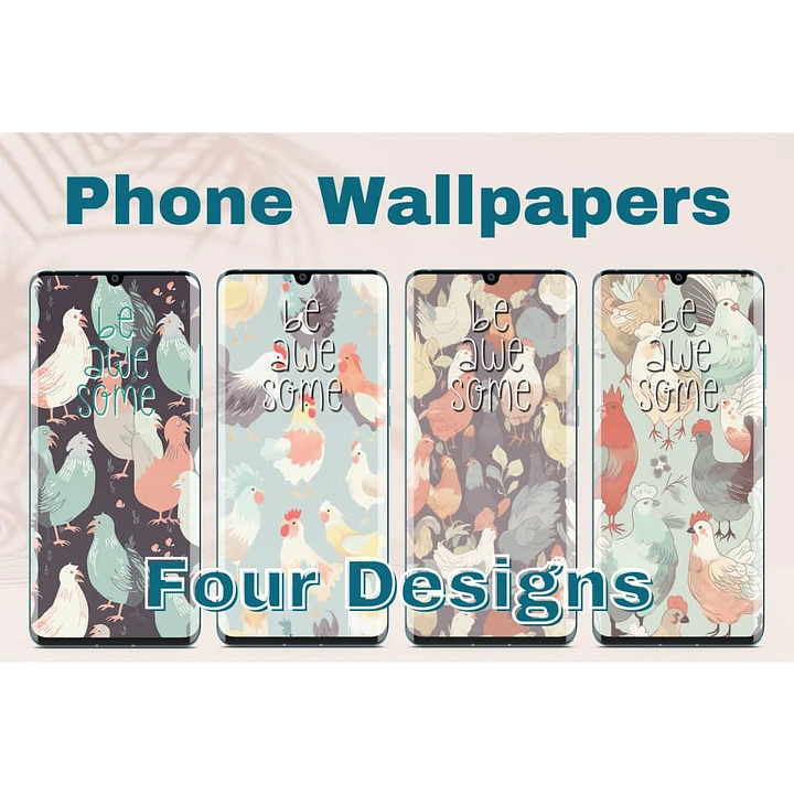 Charming Chickens Set of 4 Phone Wallpapers #529 product image (1)