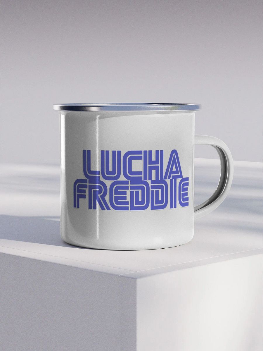 LuchaFreddie Mega Drive logo enamel mug product image (4)