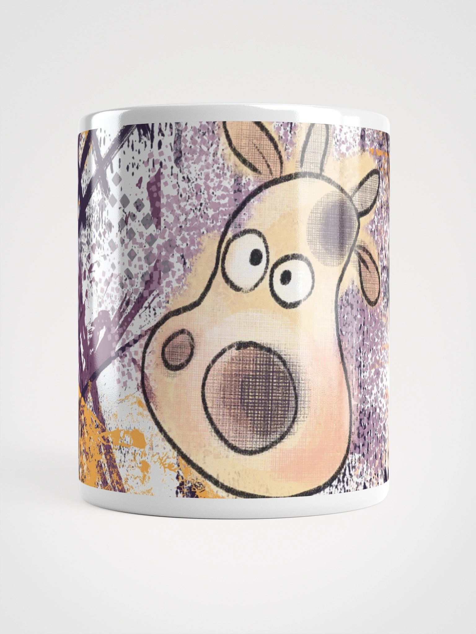 Surprised Cow Hand Drawn Cartoon Mug product image (1)