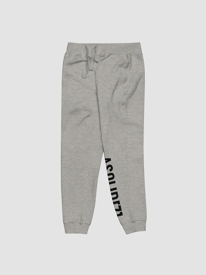 ASolid[7] Unisex White Fleece Sweatpants product image (2)