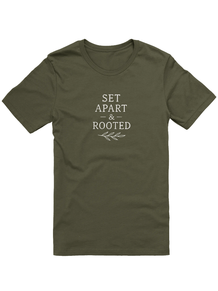 Set Apart & Rooted Branded Tee (Dark Colors) Leaf Logo product image (2)