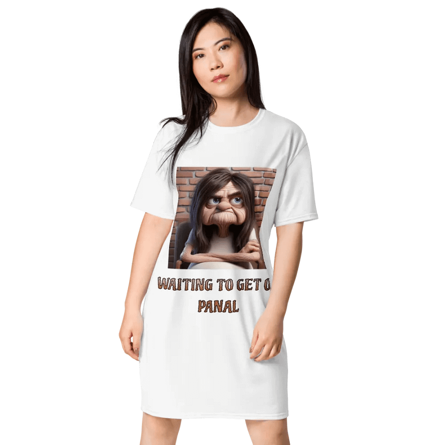 ''Dreamy, Waiting To Get On Panal'' All-Over Print T-Shirt Dress product image (1)