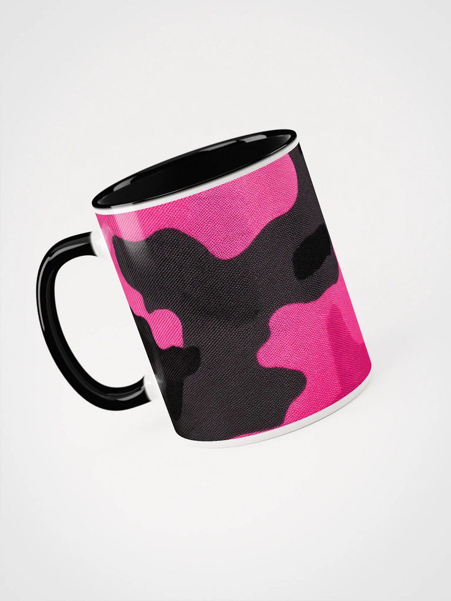 Ceramic Mug with Color inside black and pink camo product image (8)