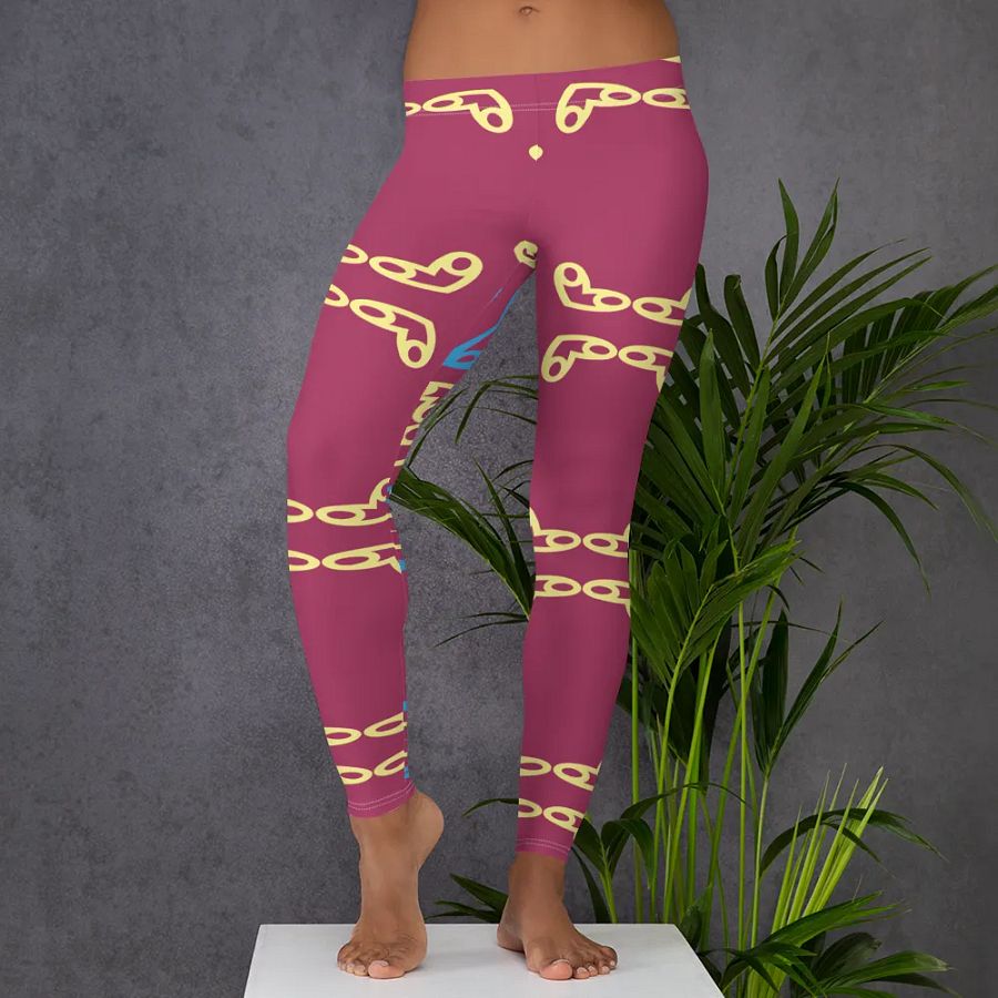 Customizable Chic: Maroon All-Over Print Leggings product image (5)