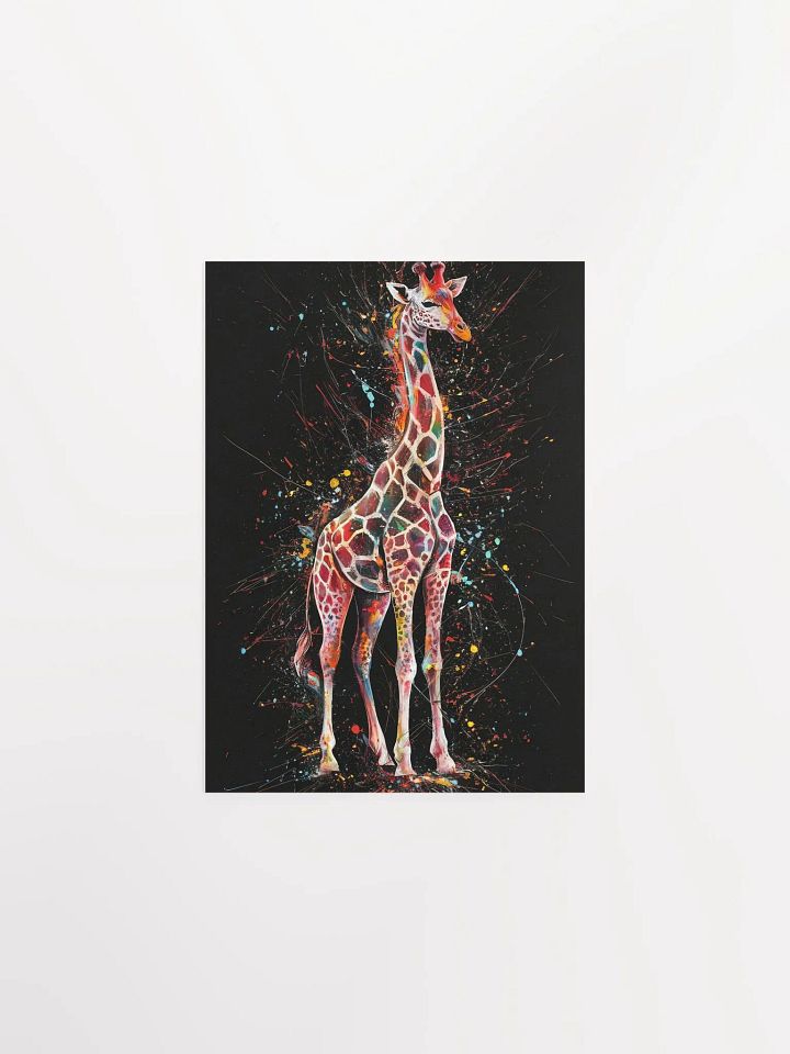 Savana Series - Colorful Giraffe Art Print, Vibrant Wall Art, Modern Home Decor, Unique Animal Painting, Large Poster Size product image (4)