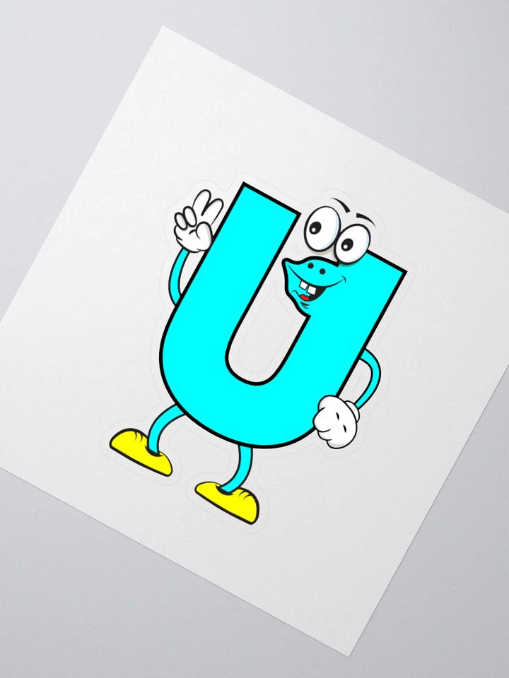 U Letter Cartoon Character Sticker product image (2)