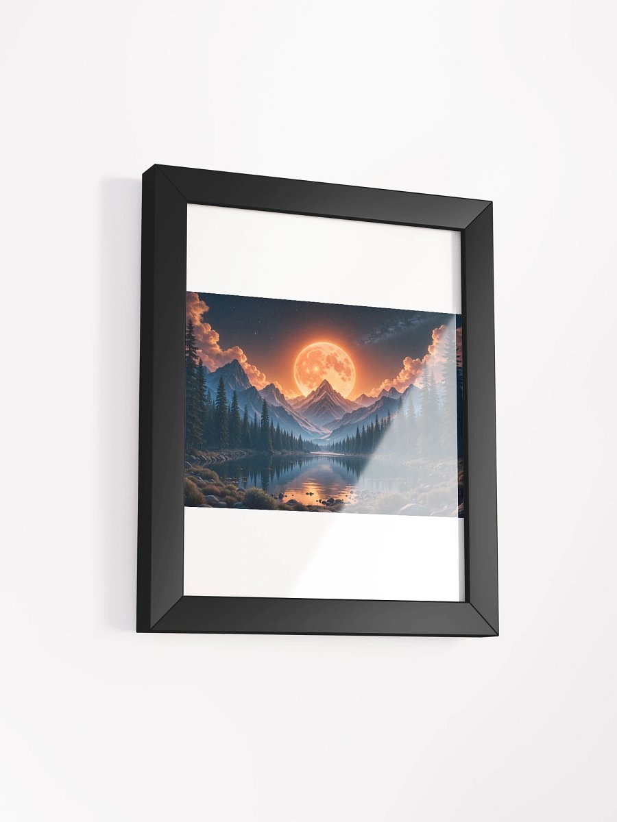 Framed High-Quality Matte Poster (in) Moonlit Mountain Lake product image (2)