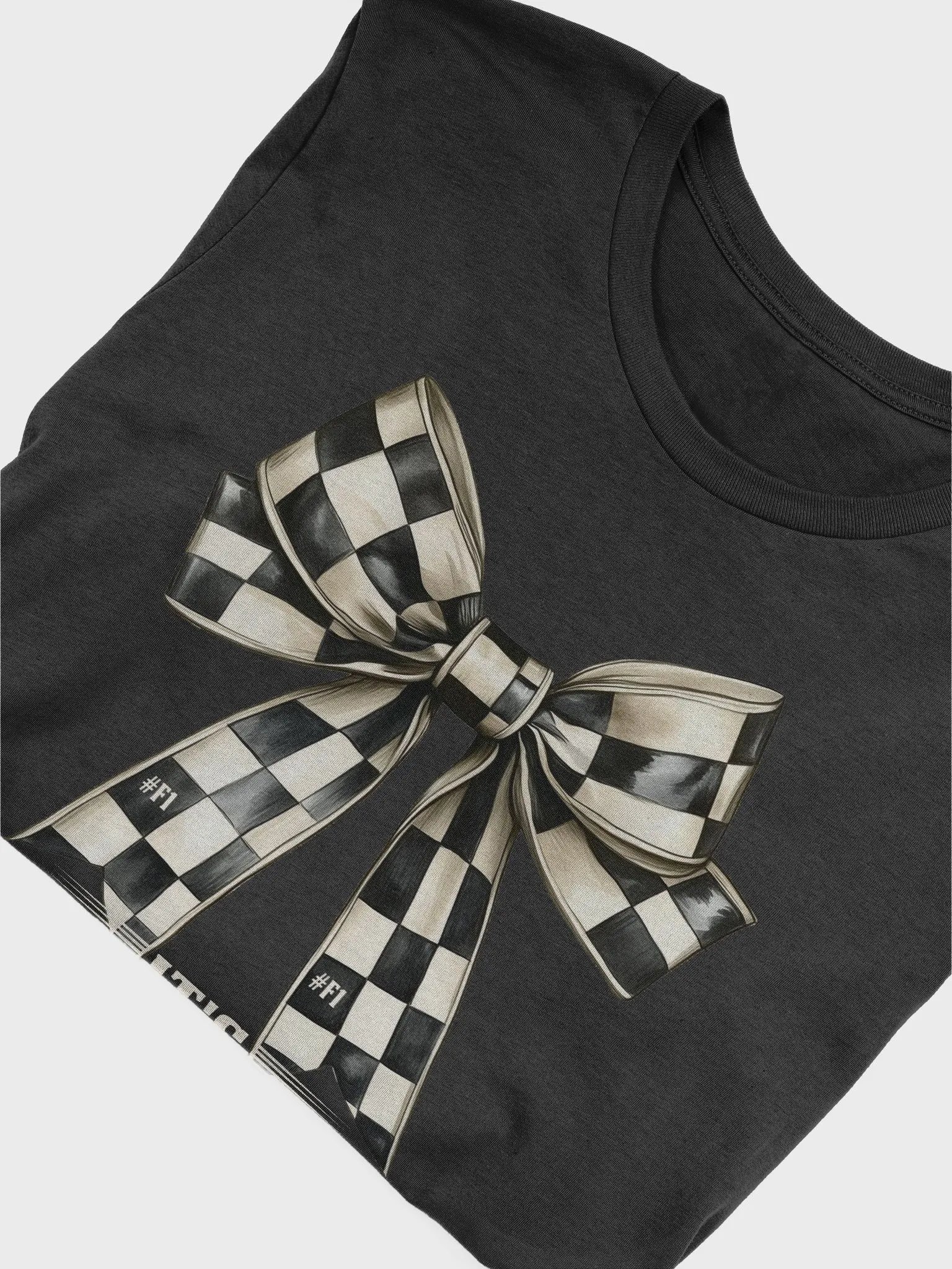 Checkered #F1 Bow T-Shirt product image (3)