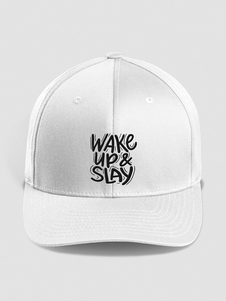 Wake Up & Slay Typography Flexfit Cap product image (1)