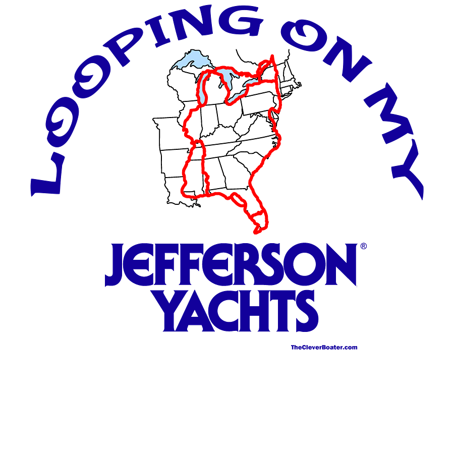 Looping On My Jefferson - T-Shirt - Light Shirt w/Blue Logo product image (5)