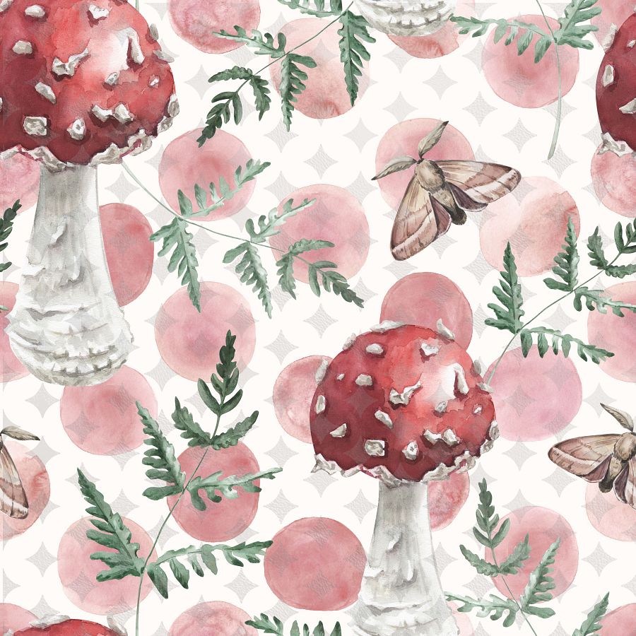Shabby Shrooms Seamless Pattern product image (1)
