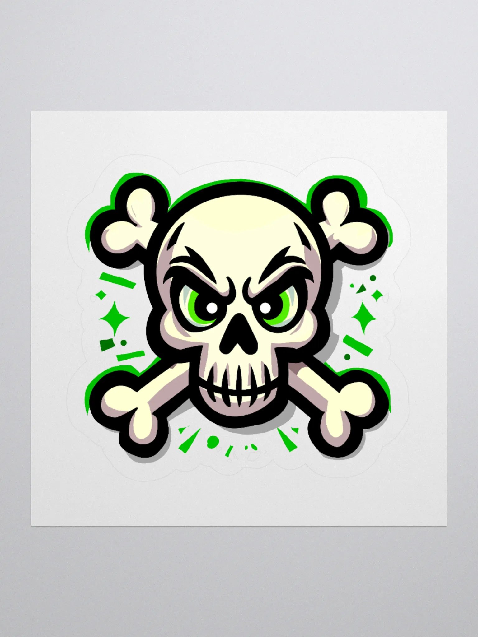 Edgy Skull Graphic Kiss Cut Stickers product image (3)