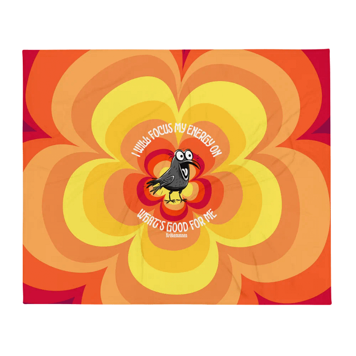 Throw Blanket 🧡 I will focus my energy on what's good for me (127 × 153 cm) product image (1)