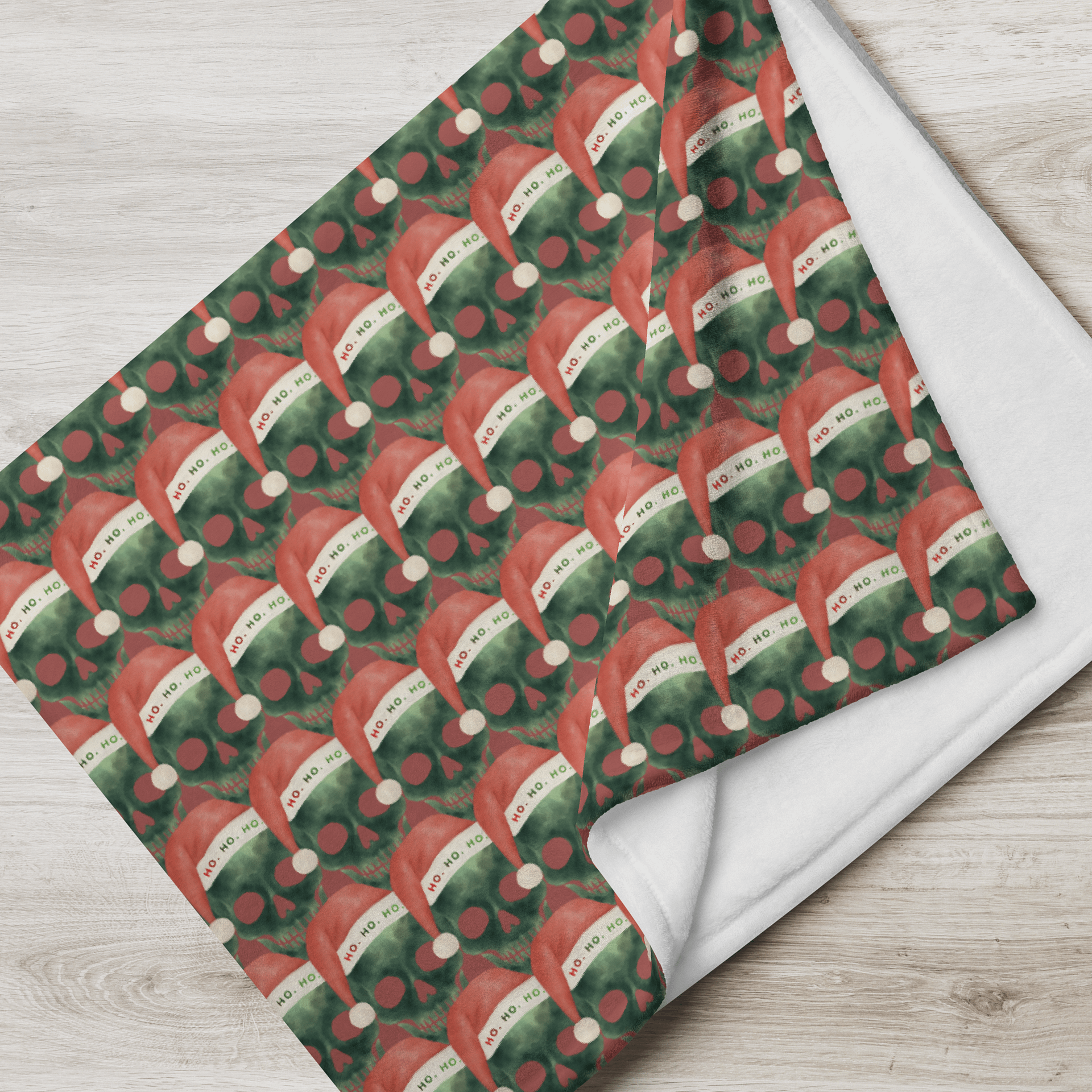 Grinch Vibes Fleece Throw Blanket product image (7)