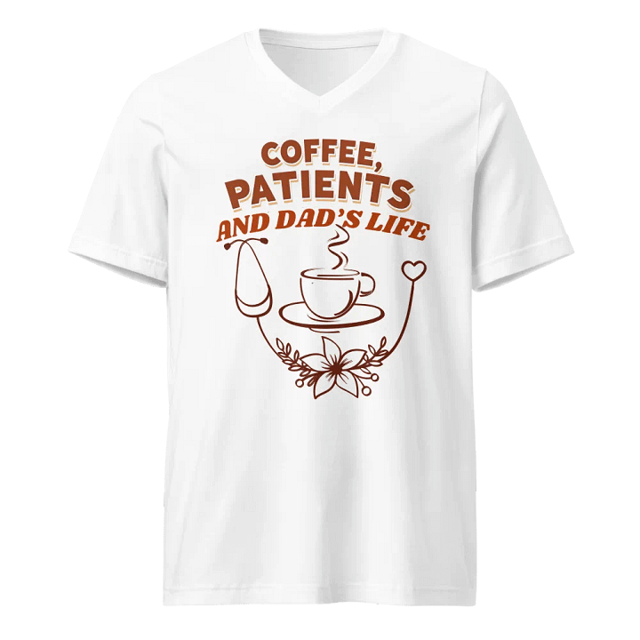 Dad's Life Coffee Cup V-Neck Tee product image (1)
