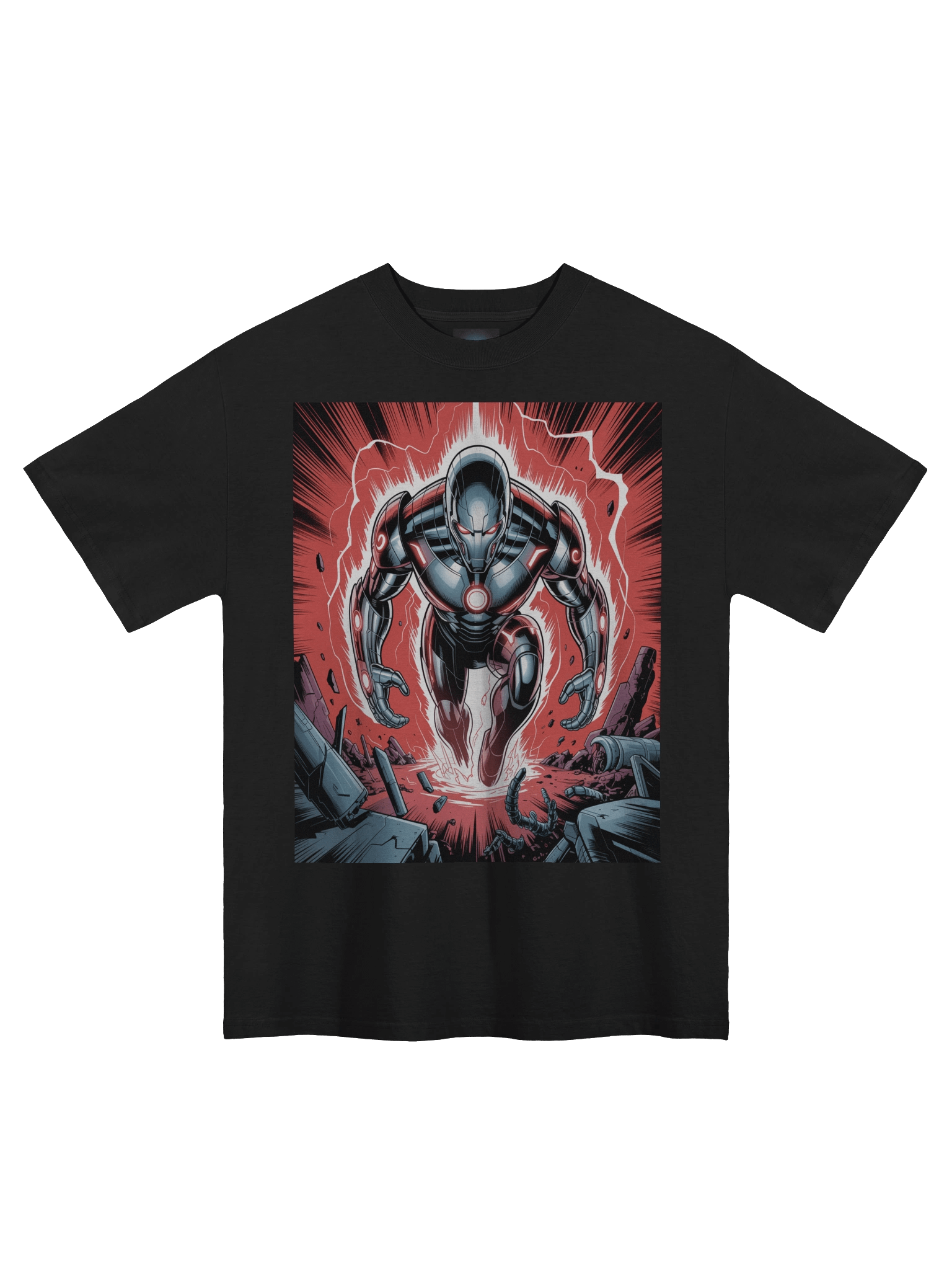 Lightning Dominion: Ultron Oversized Faded T-Shirt product image (3)