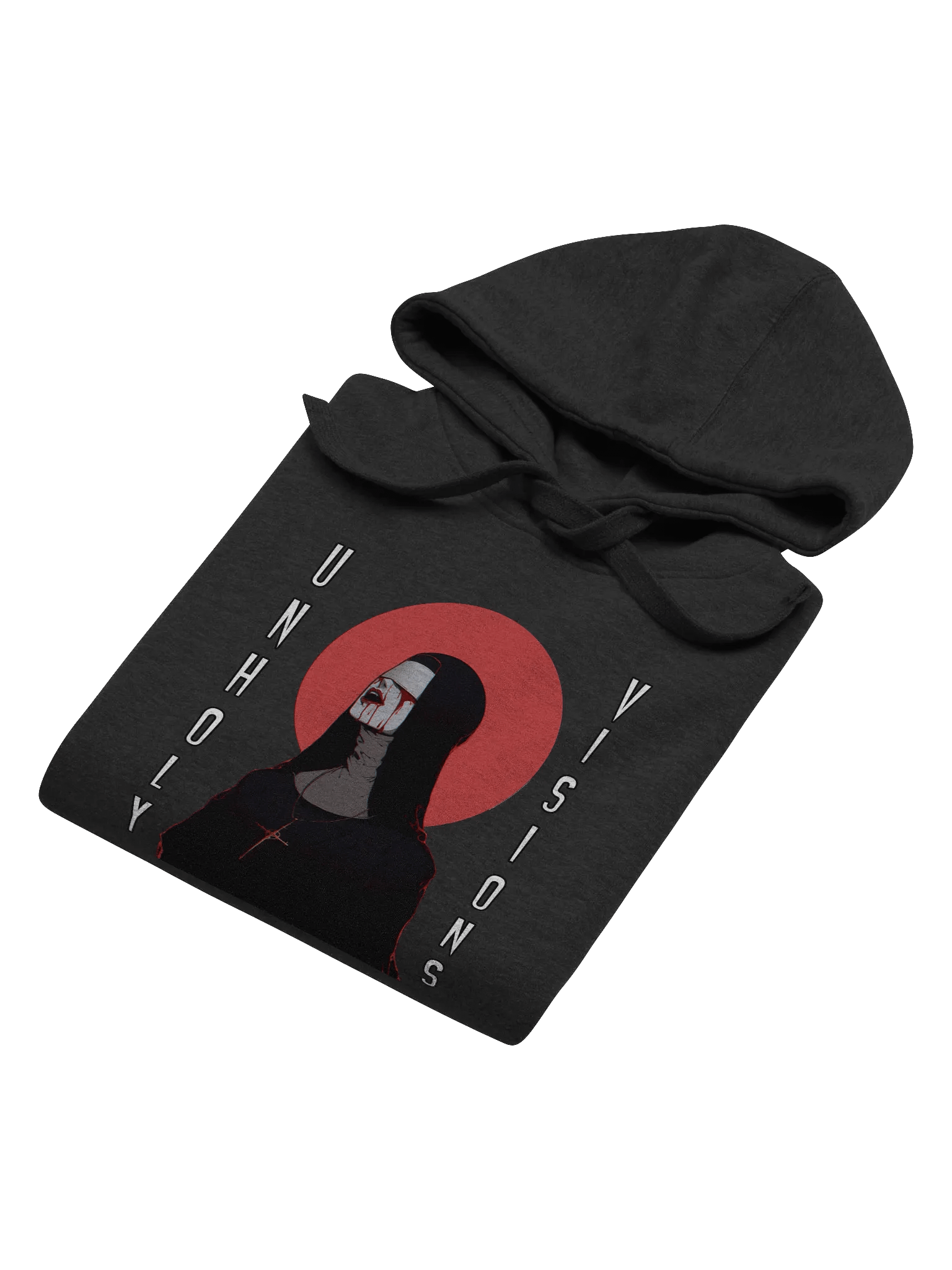 "Unholy Visions" Front Gothic Printed Hoodie product image (6)