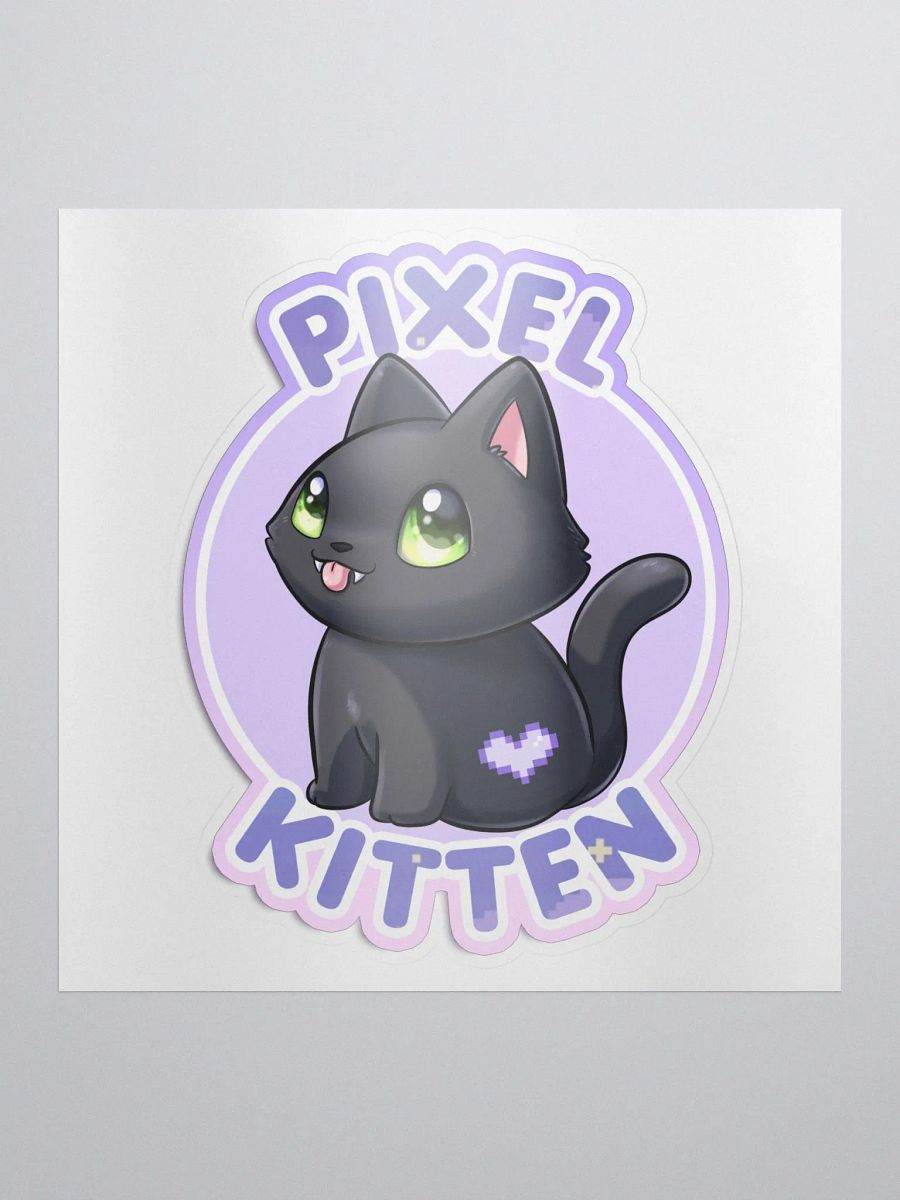 Pixel Kitten Kitty Logo Sticker product image (1)